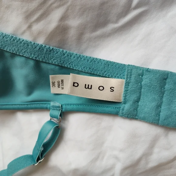 Teal Lace Bralette By Soma size 36C - Picture 3 of 4
